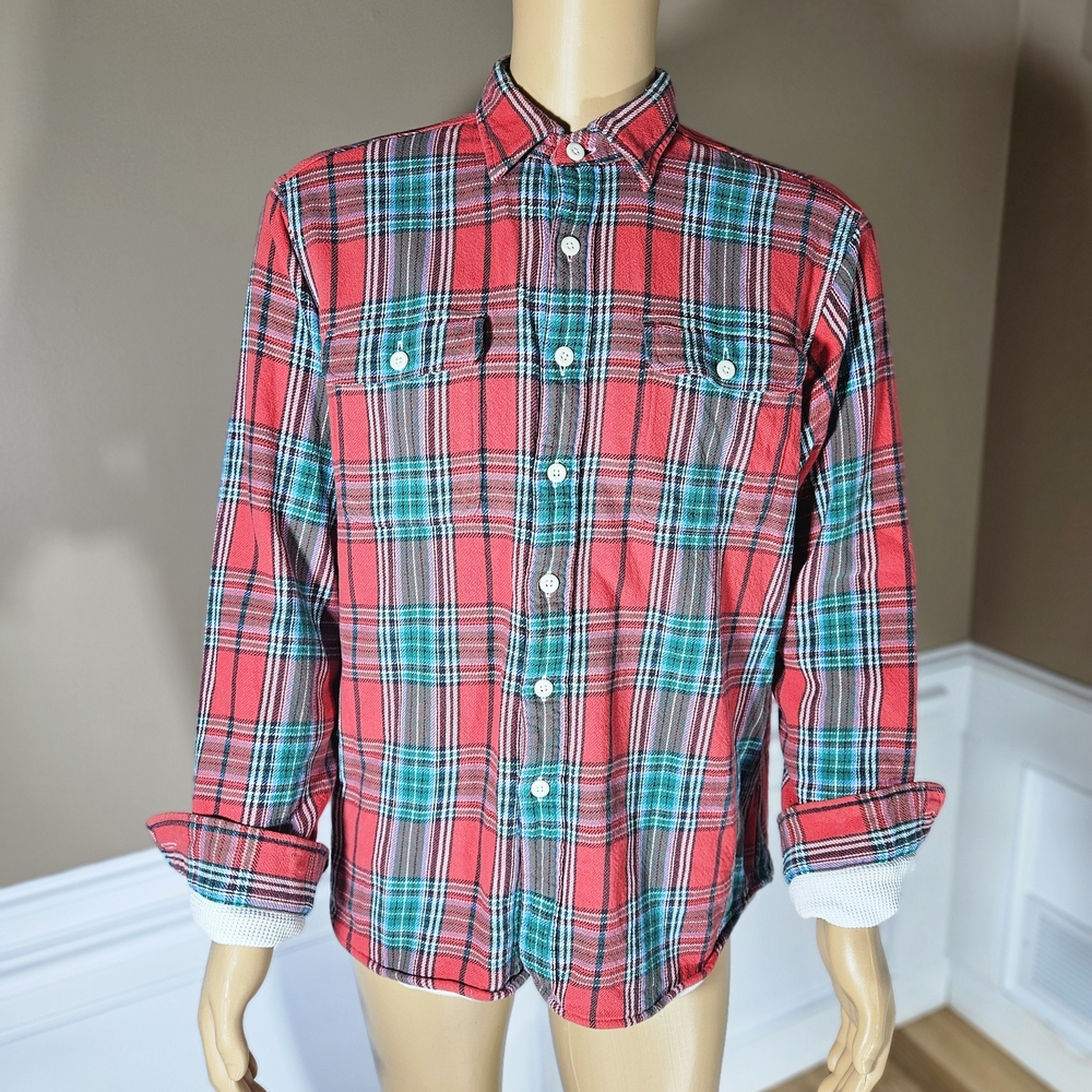 Polo Ralph Lauren Red and Green Plaid Button-Down Shirt